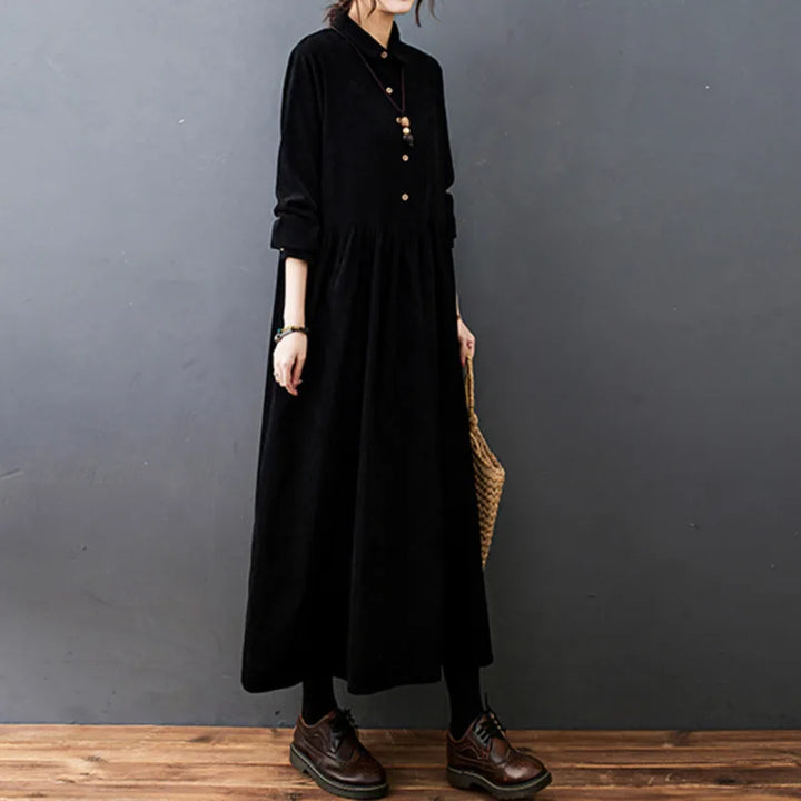 Débora | Vestido Midi Camisero Elegante Abotonado