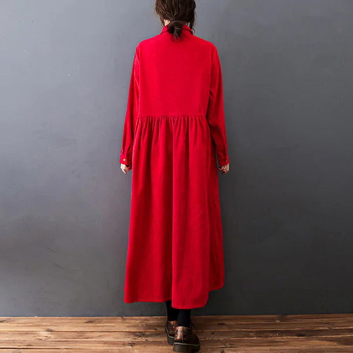 Débora | Vestido Midi Camisero Elegante Abotonado