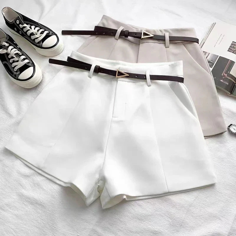 Rachelle | Pantalones Cortos Elegantes de Cintura Alta