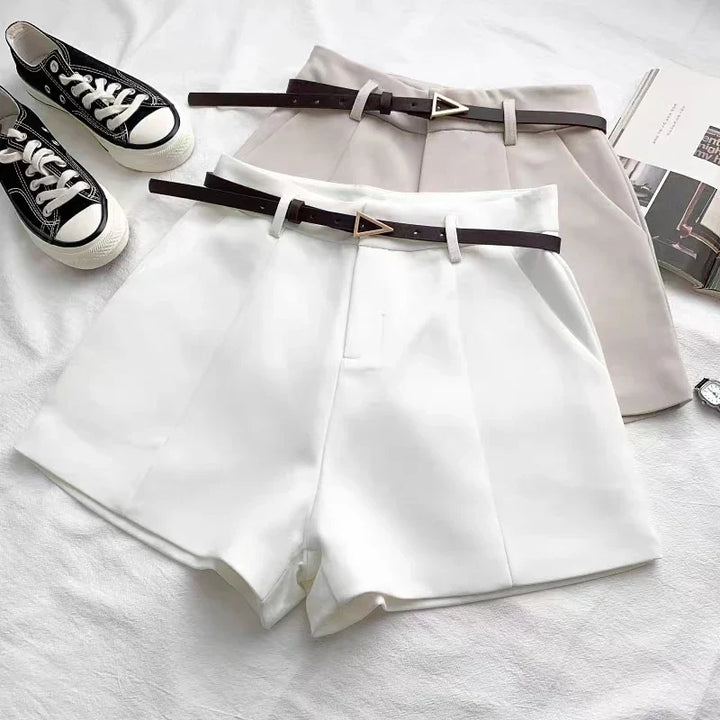Rachelle | Pantalones Cortos Elegantes de Cintura Alta