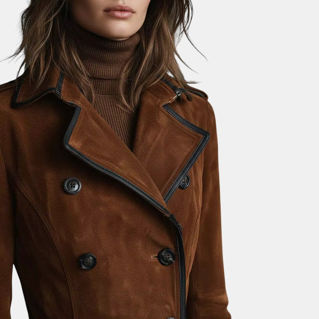 Eloísa | Gabardina de Ante Elegante