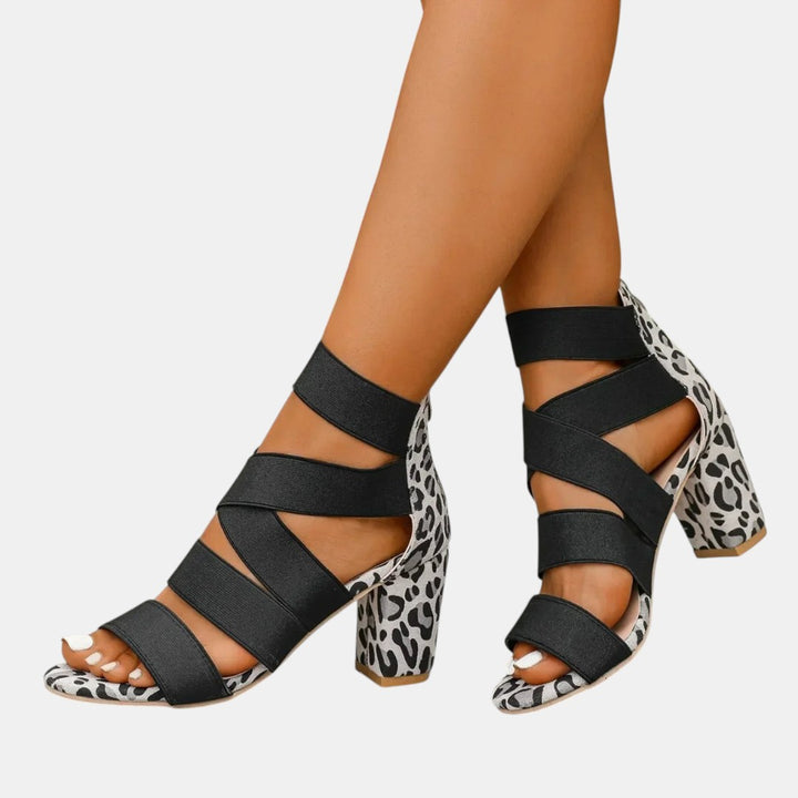 Nolani | Sandalias de Tacón Leopardo
