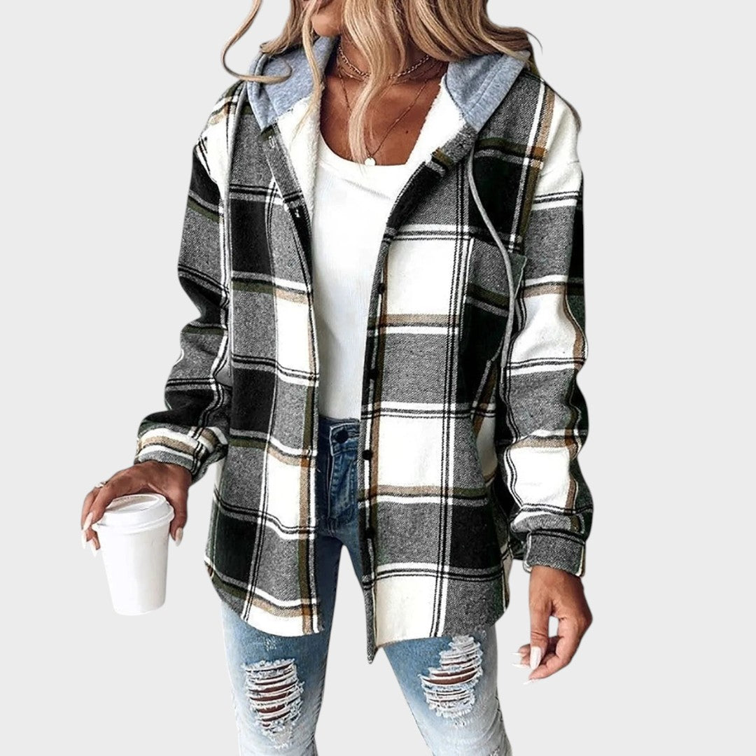 Giuliana | Campera Estilo Camisa con Capucha