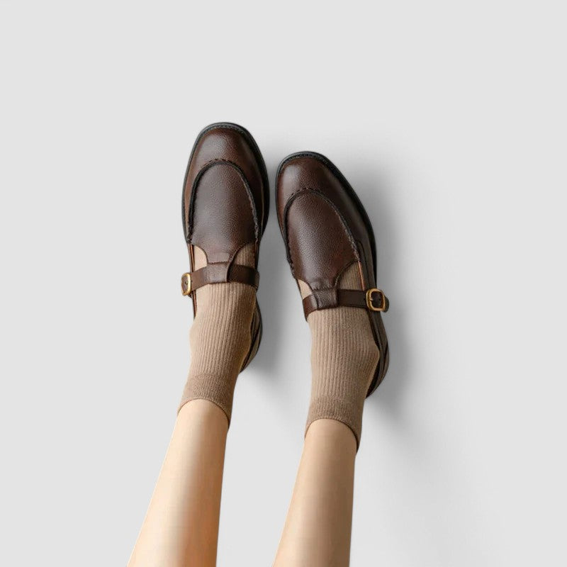 Zhelynne | Zapatos ortopédicos Mary Jane con punta cuadrada