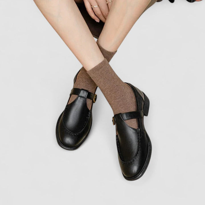 Zhelynne | Zapatos ortopédicos Mary Jane con punta cuadrada