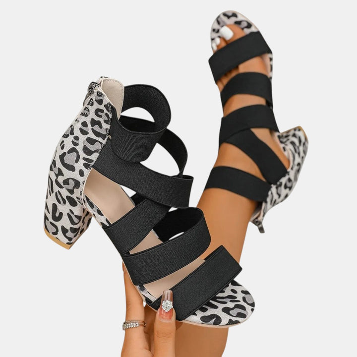 Nolani | Sandalias de Tacón Leopardo