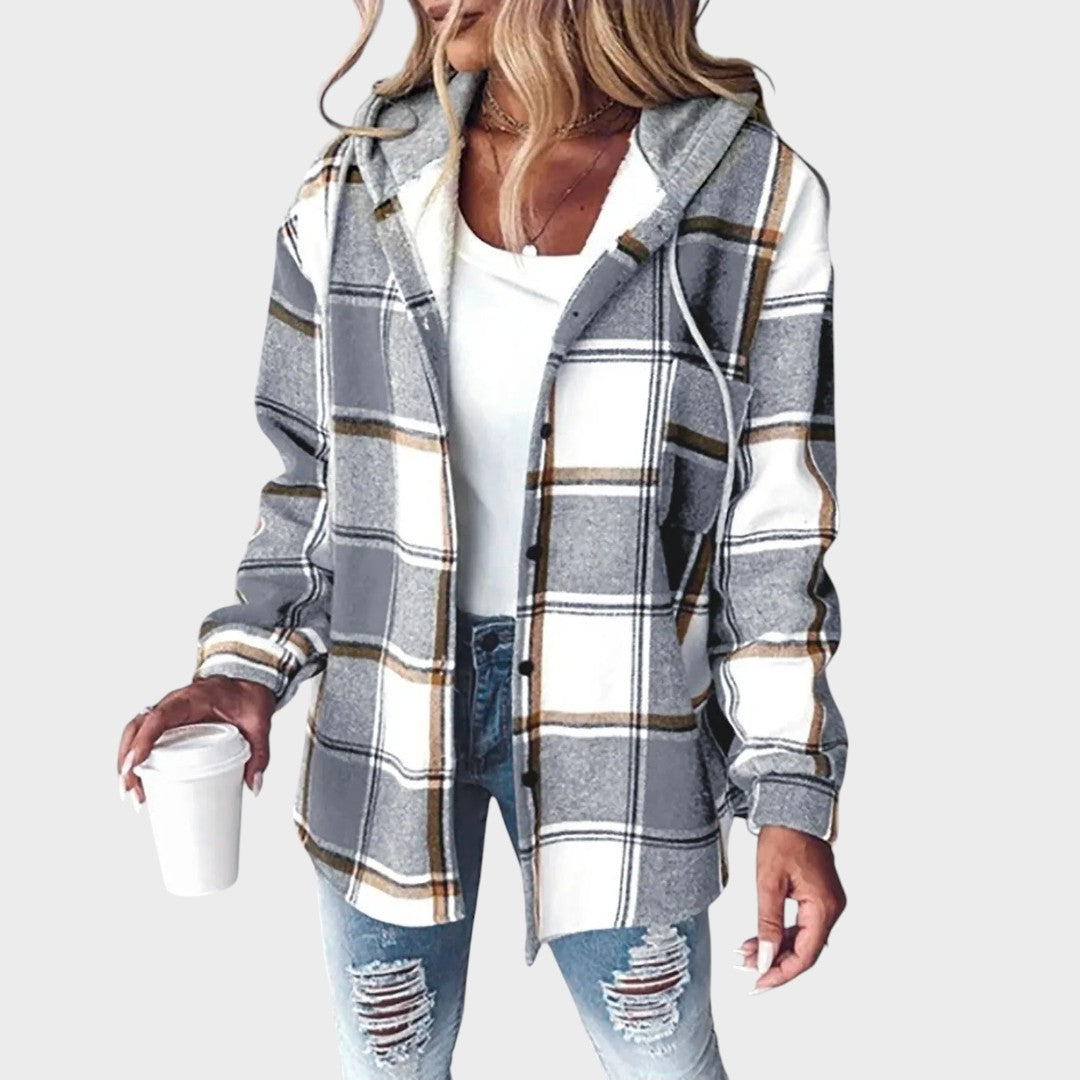 Giuliana | Campera Estilo Camisa con Capucha