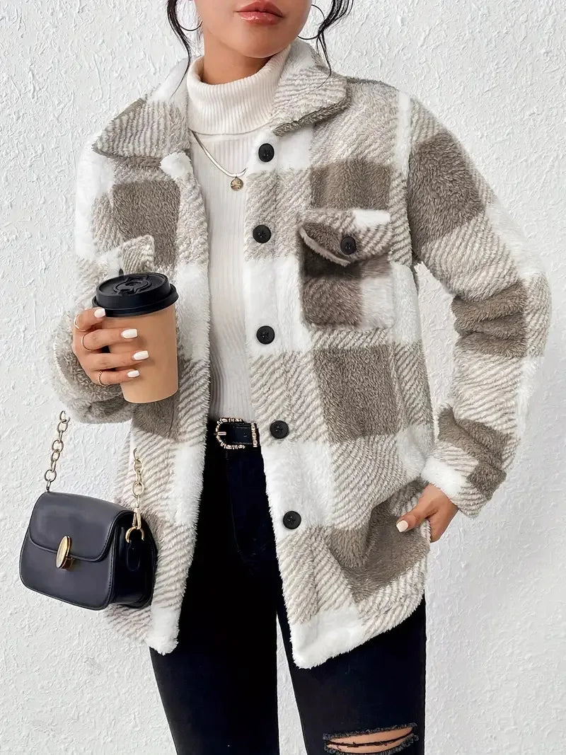 Martin | Elegante Chaqueta de Forro Polar a Cuadros