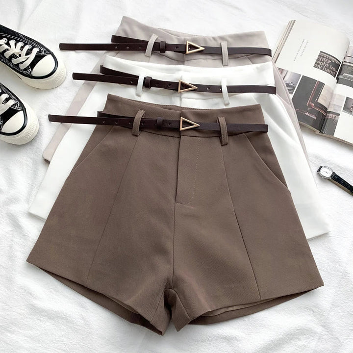 Rachelle | Pantalones Cortos Elegantes de Cintura Alta