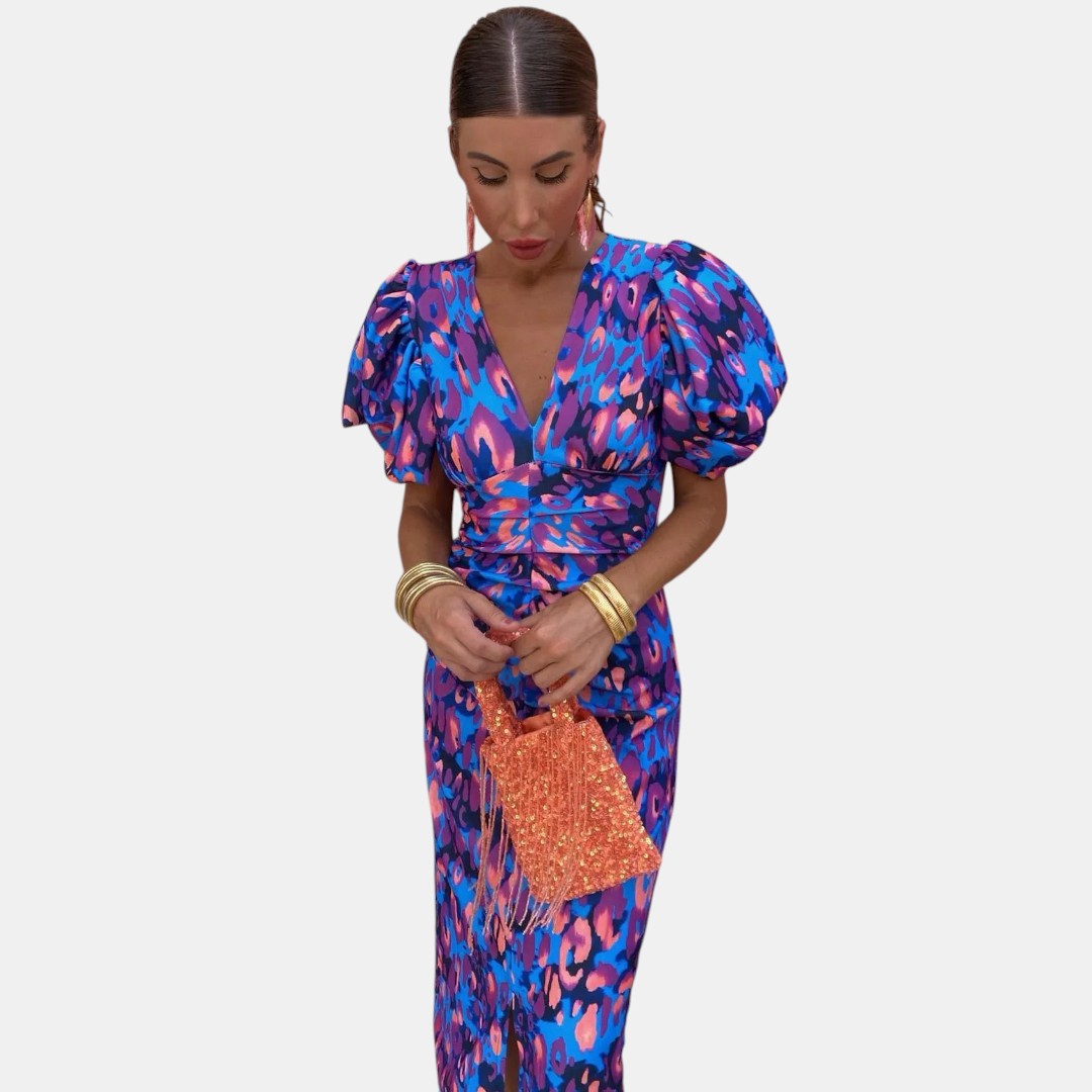 Giselle | Vestido Midi Floral con Vuelo