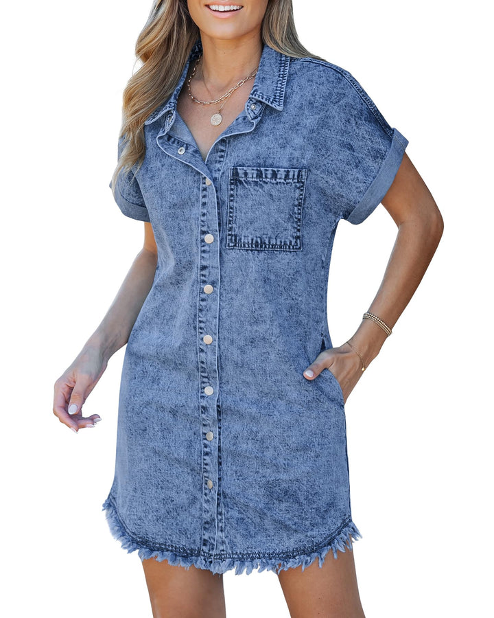 Agustina | Vestido Camisero de Jean