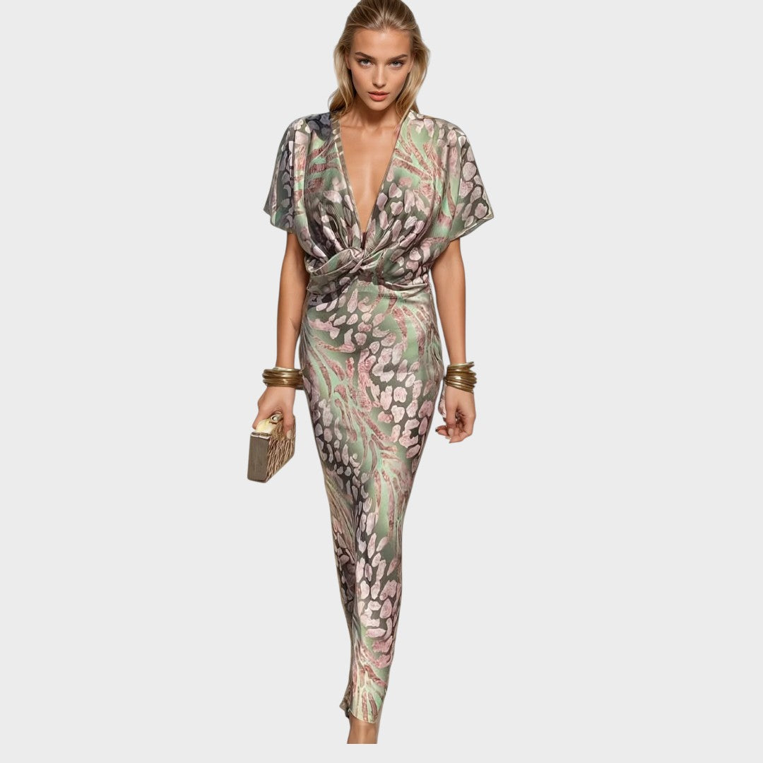 Ornella | Vestido Largo con Nudo Frontal