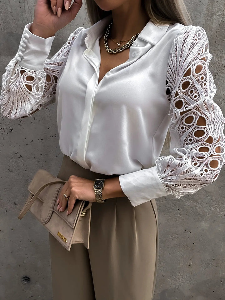 Nélida | Blusa con Mangas de Encaje