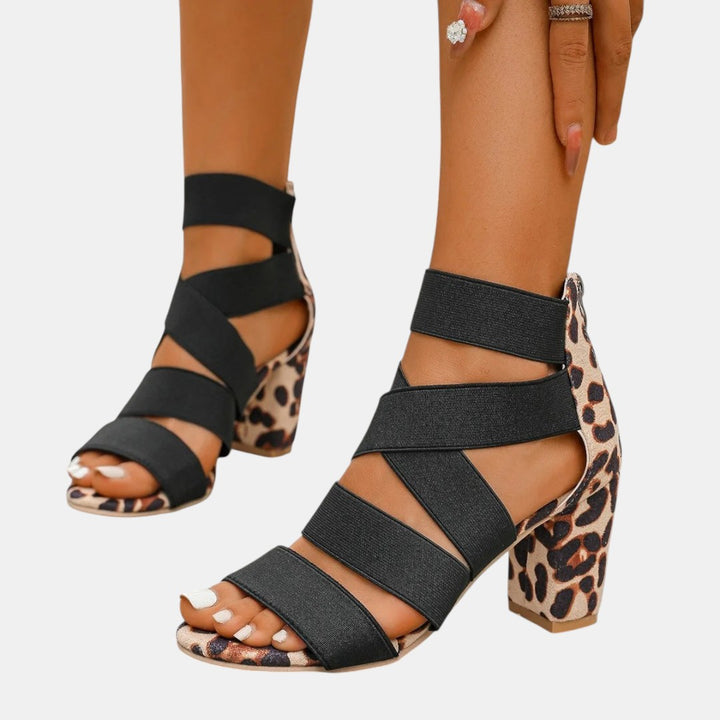 Nolani | Sandalias de Tacón Leopardo