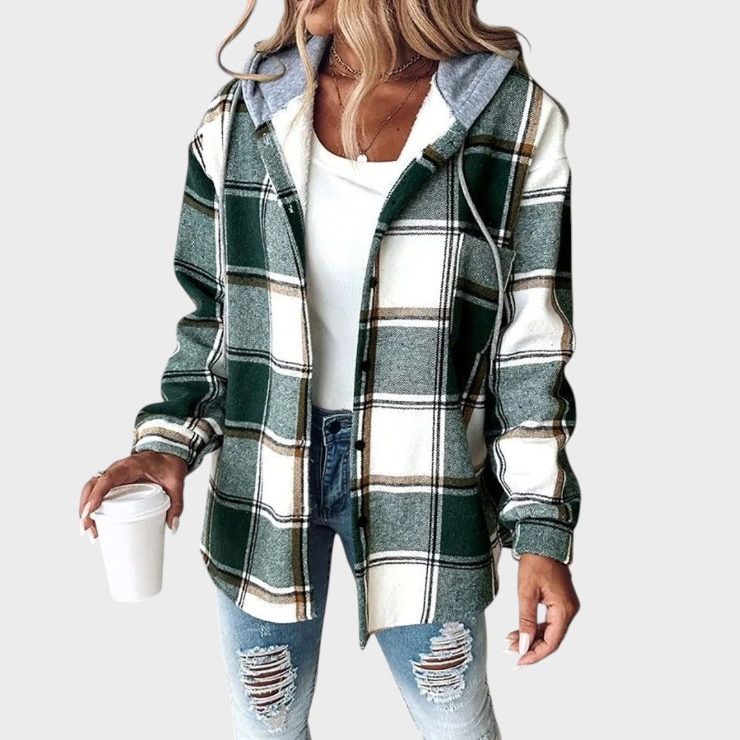 Giuliana | Campera Estilo Camisa con Capucha