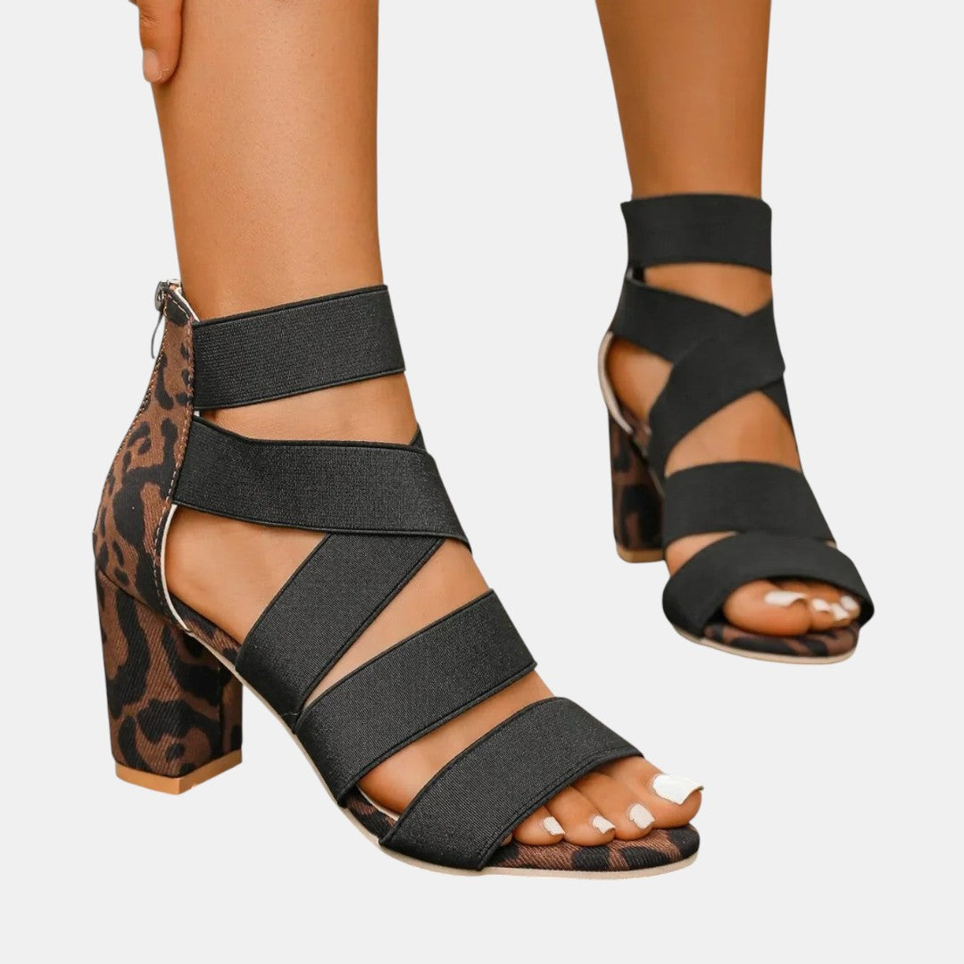 Nolani | Sandalias de Tacón Leopardo