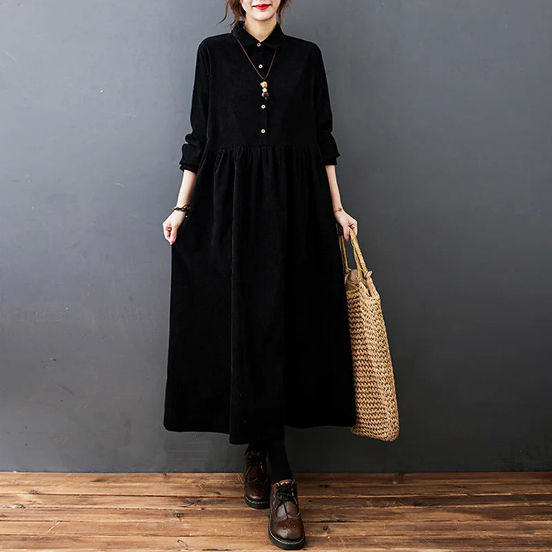 Débora | Vestido Midi Camisero Elegante Abotonado