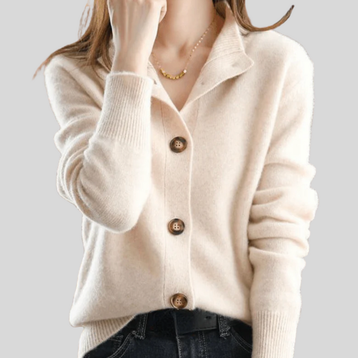 Claire | Cárdigan de Cachemira en Estilo Retro