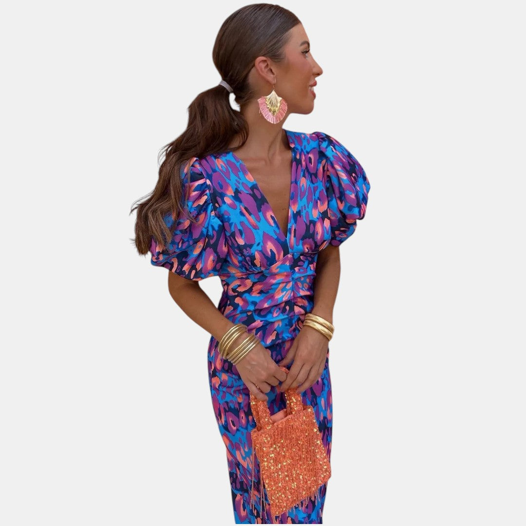 Giselle | Vestido Midi Floral con Vuelo