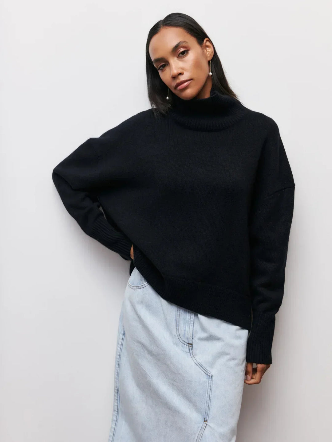 Alyssa | Suéter Elegante de Cuello Alto
