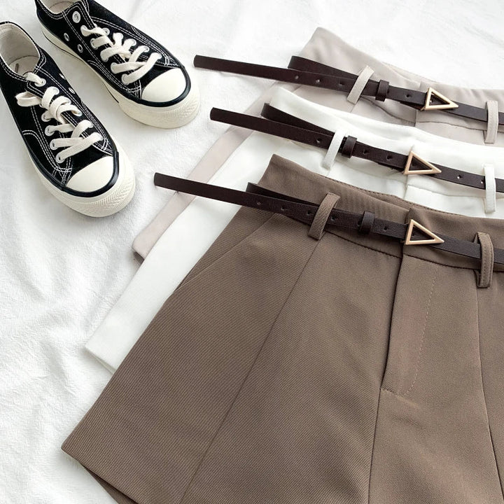Rachelle | Pantalones Cortos Elegantes de Cintura Alta