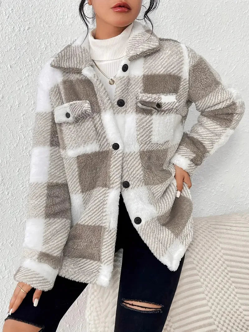 Martin | Elegante Chaqueta de Forro Polar a Cuadros