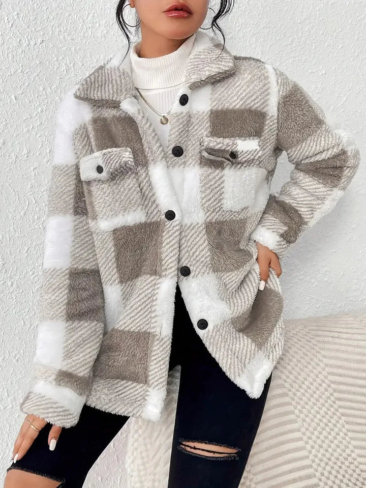 Martin | Elegante Chaqueta de Forro Polar a Cuadros