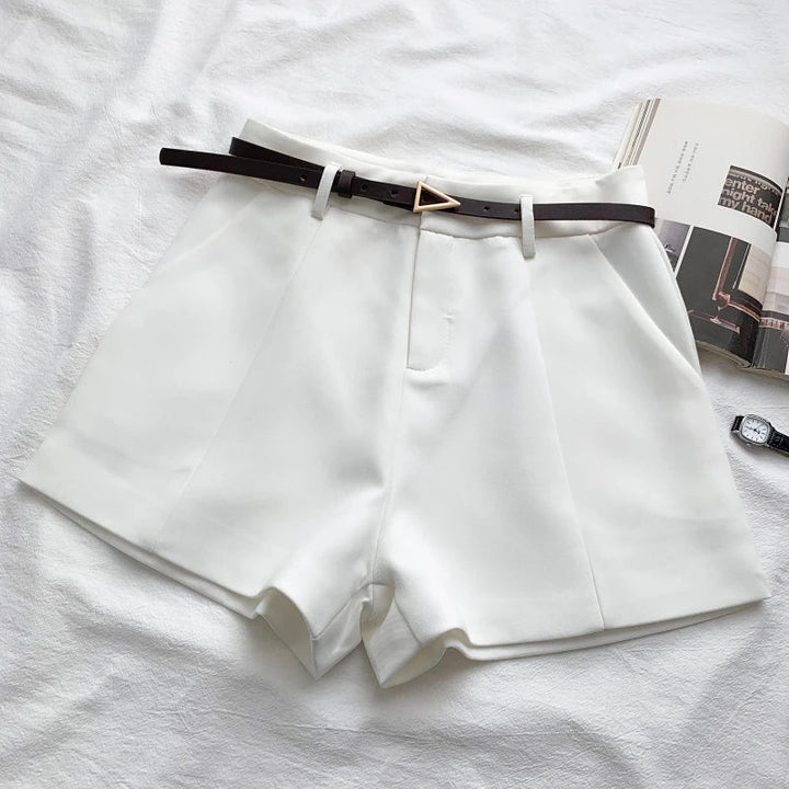 Rachelle | Pantalones Cortos Elegantes de Cintura Alta