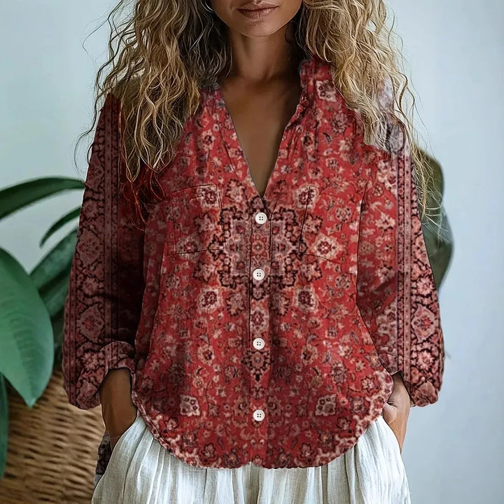 Beatriz | Blusa Estampada con Escote en V