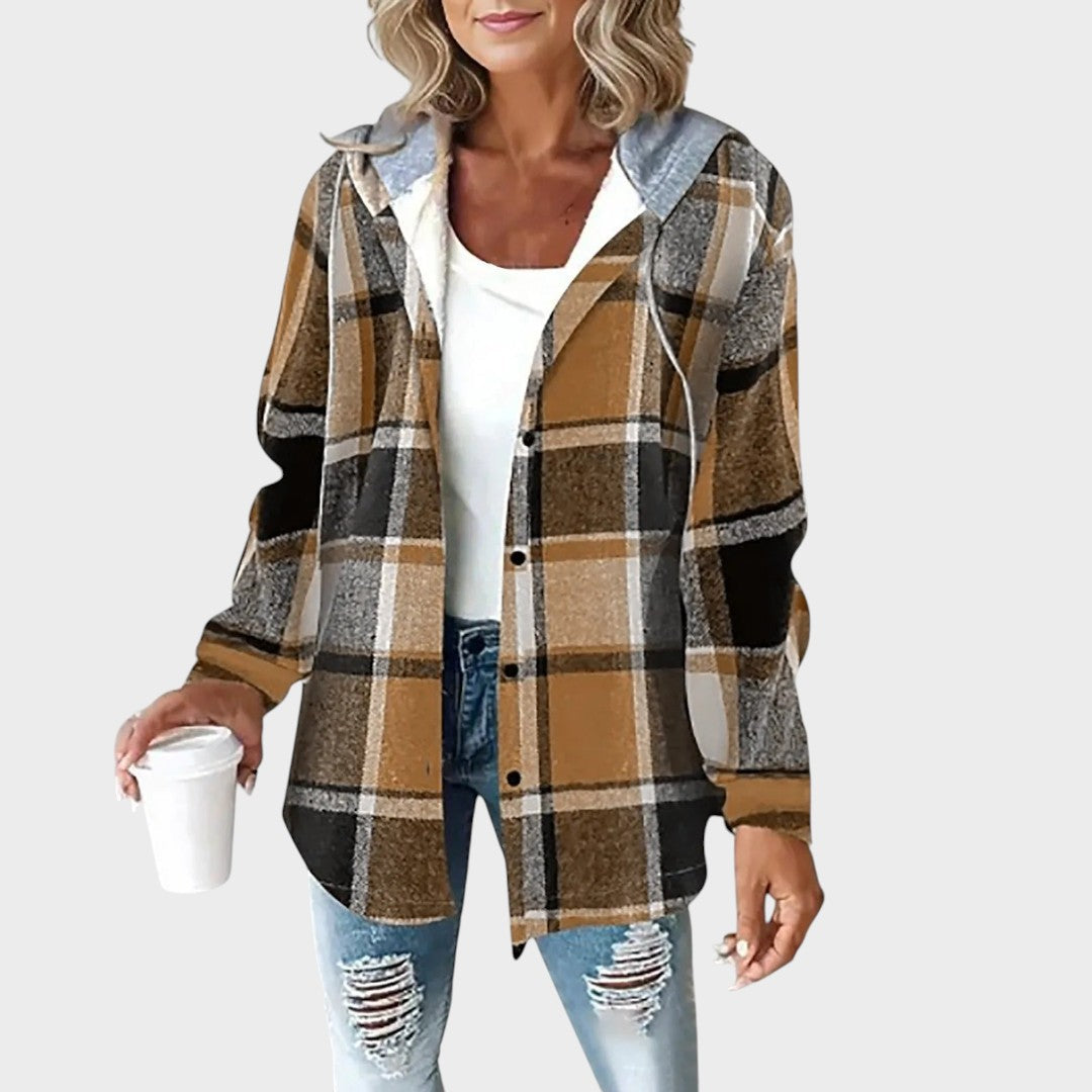 Giuliana | Campera Estilo Camisa con Capucha