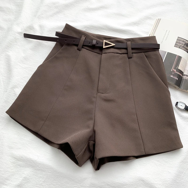 Rachelle | Pantalones Cortos Elegantes de Cintura Alta