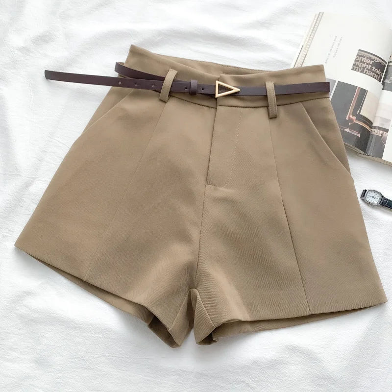 Rachelle | Pantalones Cortos Elegantes de Cintura Alta