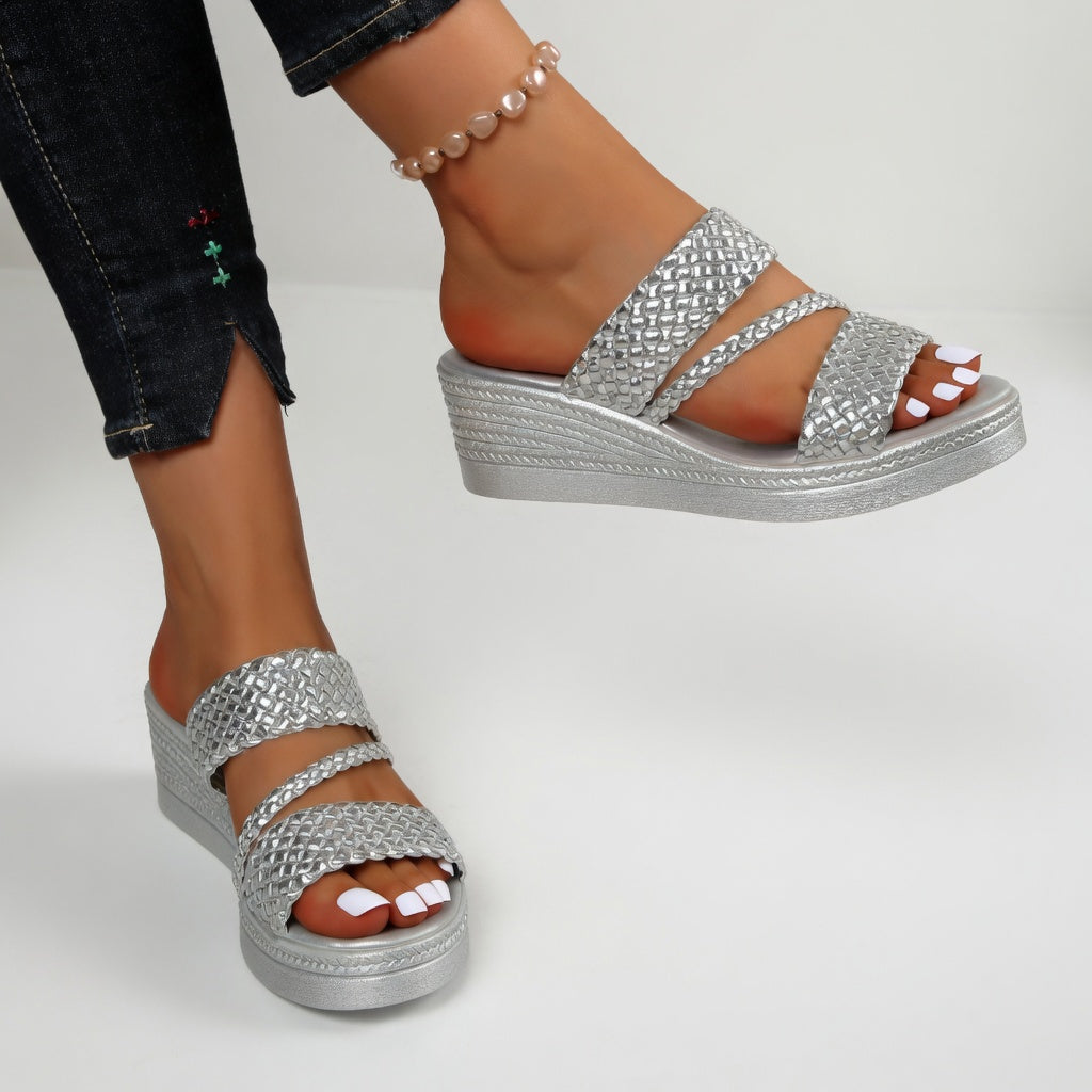 Hilda | Sandalias de Cuña Trenzada