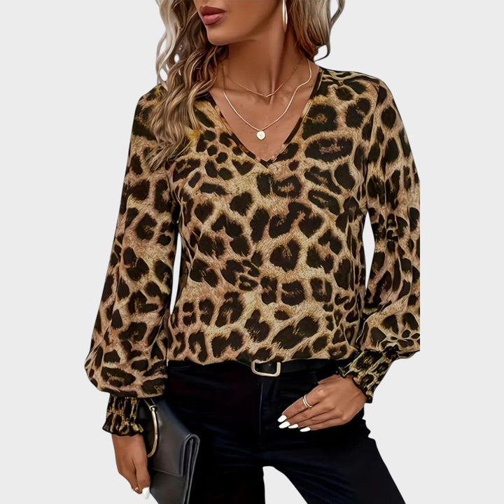 Rosario | Blusa Animal Print con Escote en V