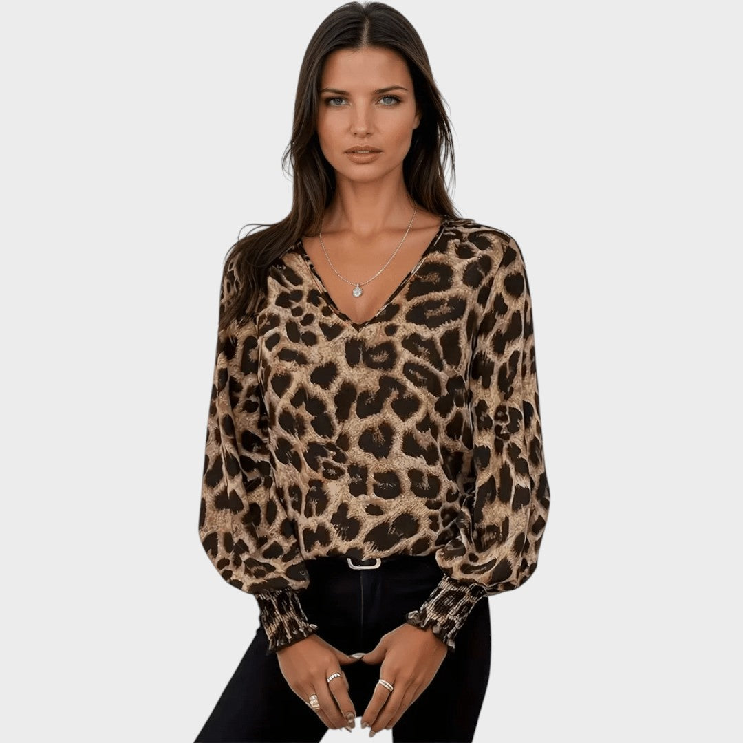 Rosario | Blusa Animal Print con Escote en V