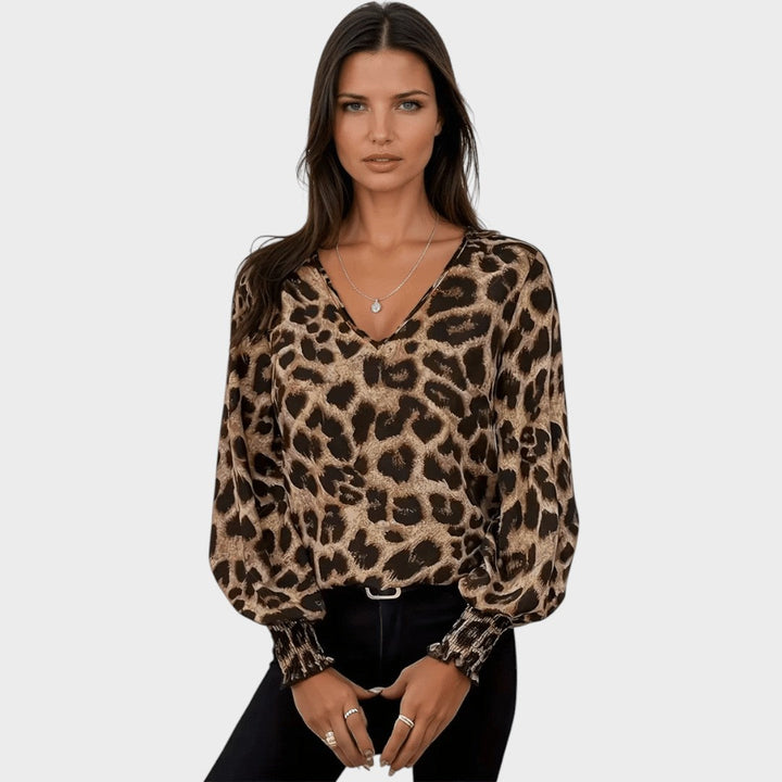 Rosario | Blusa Animal Print con Escote en V