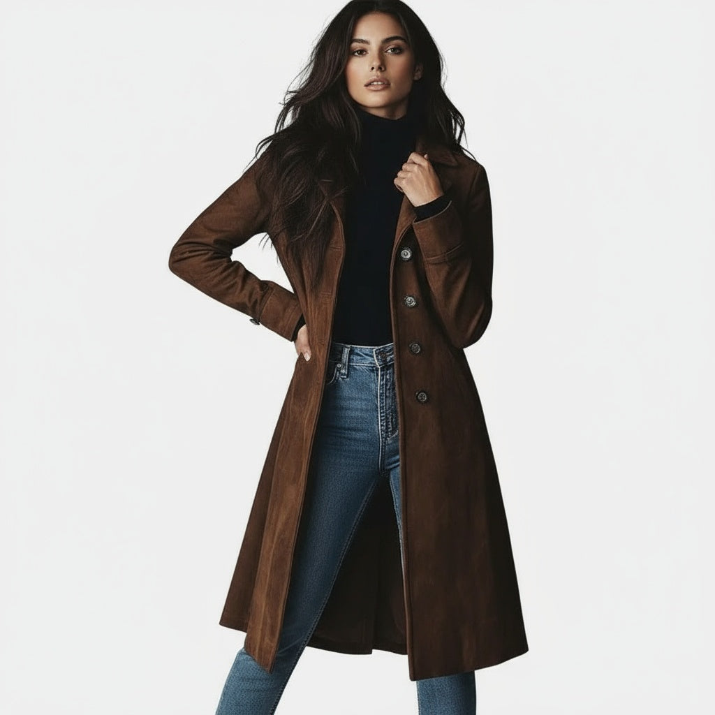 Esmée | Abrigo Largo con Elegancia y Comodidad Atemporal para el Día y la Ciudad