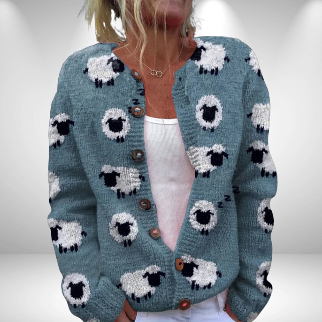 Cardigan Suelto Impreso Milana