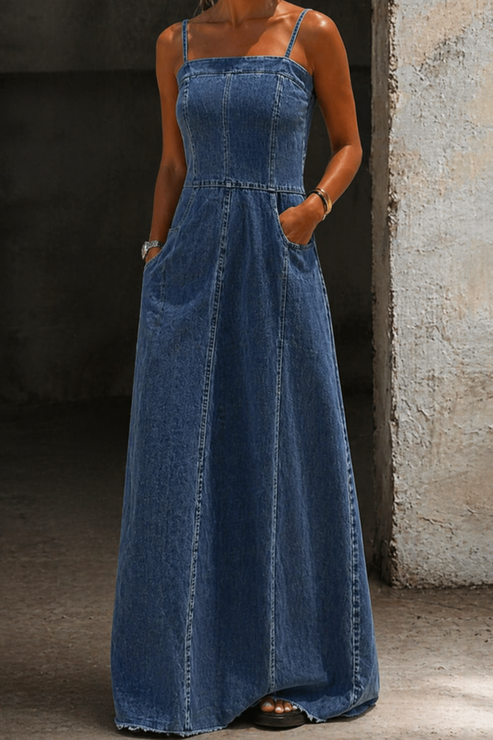 Savannah | Vestido Maxi de Mezclilla Vintage