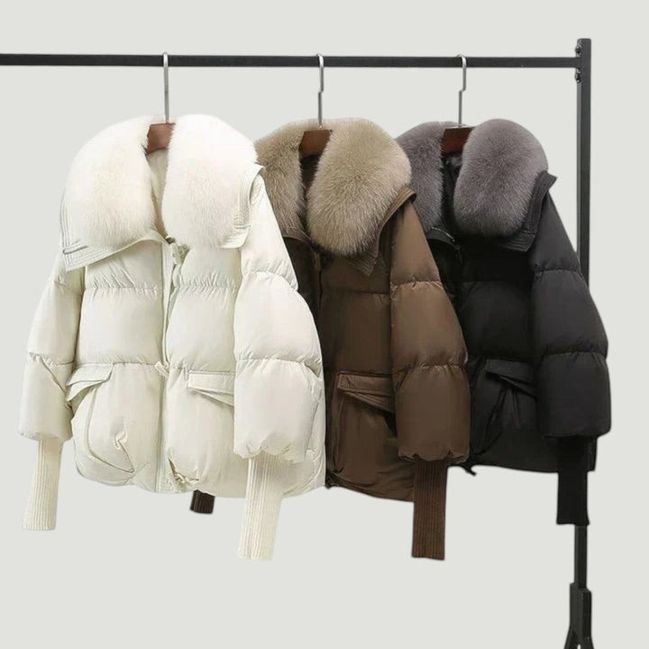 Elisen | Parka Acolchada con Cuello de Piel