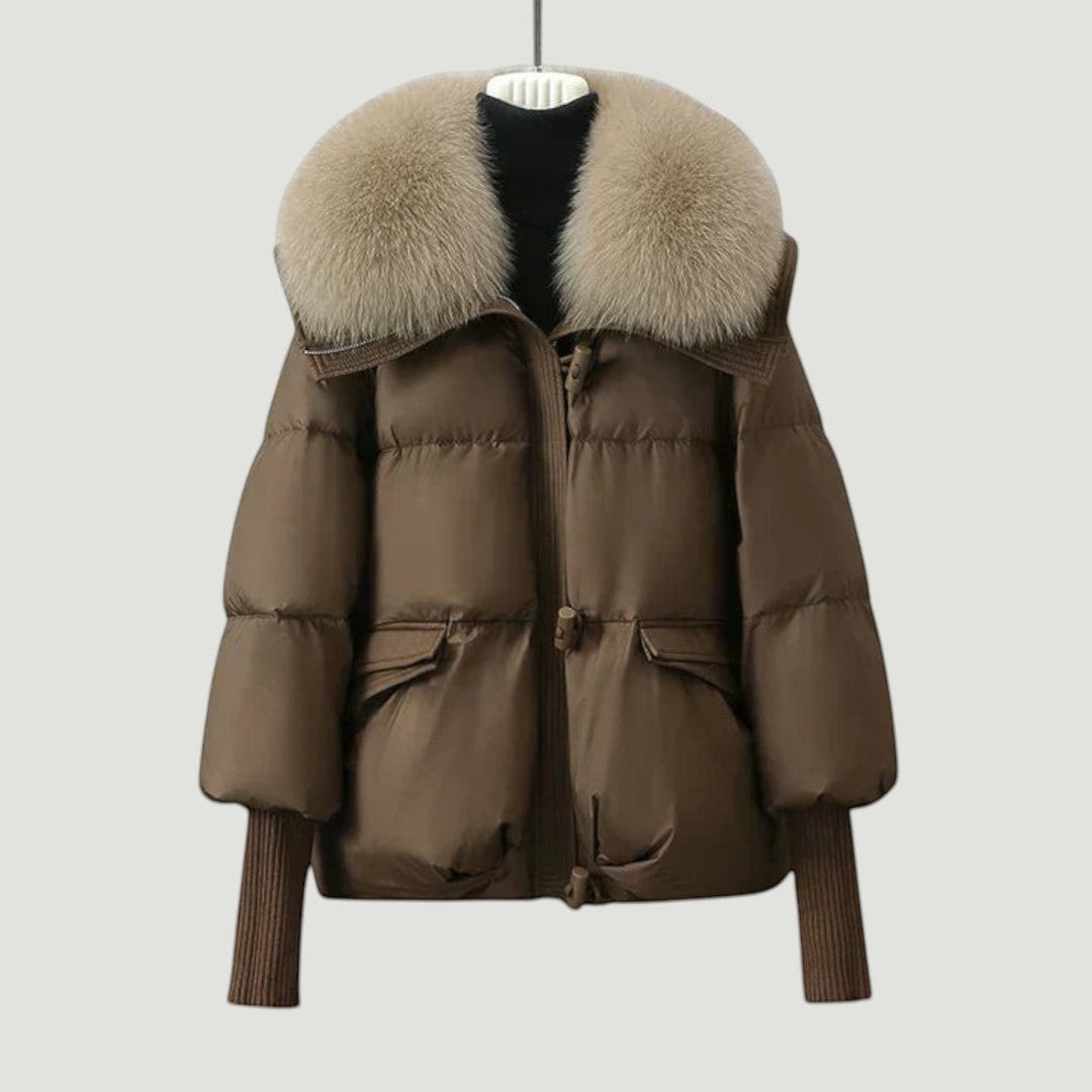 Elisen | Parka Acolchada con Cuello de Piel