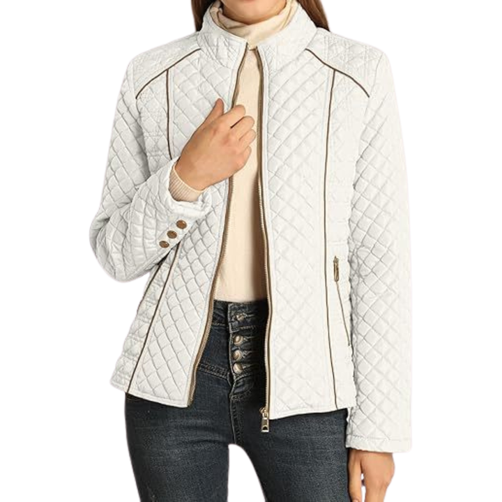 Nadine | Chaqueta Ligera Acolchada con Cuello Alto