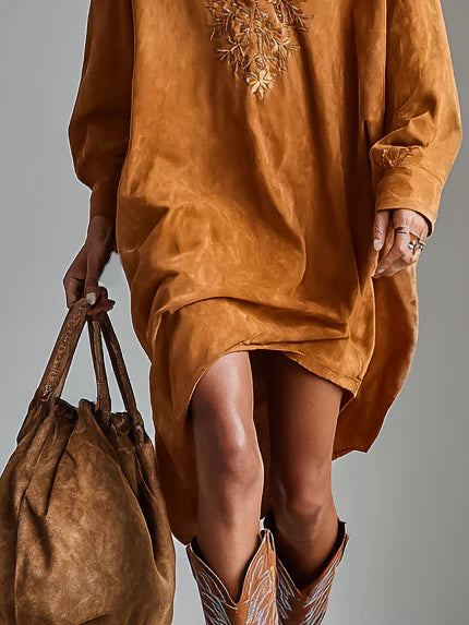 Ofelia | Vestido Midi Estampado con Escote en V
