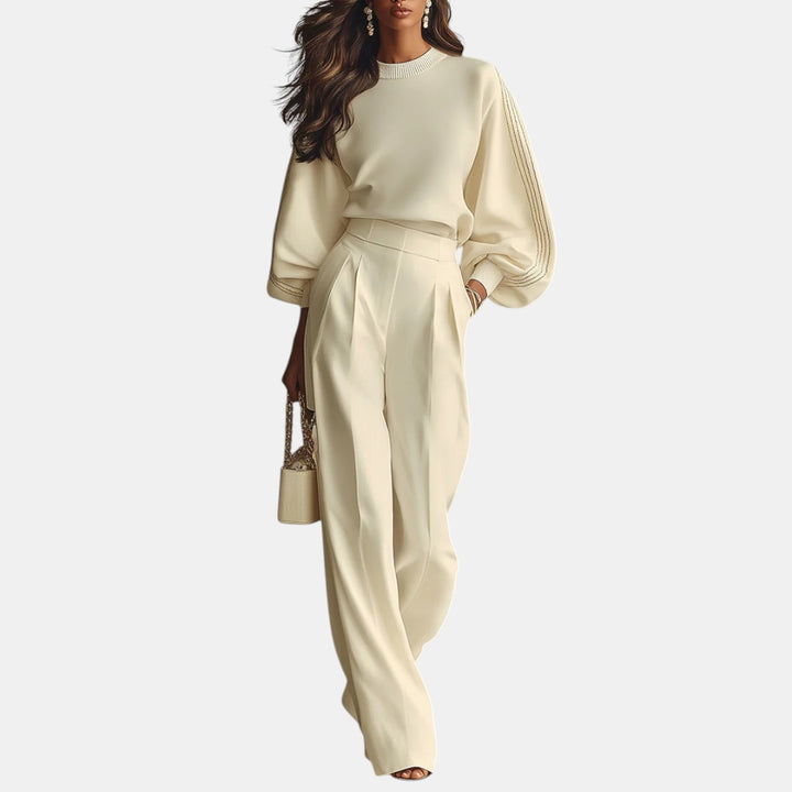 Selena | Conjunto Rayado con Pantalón Ancho