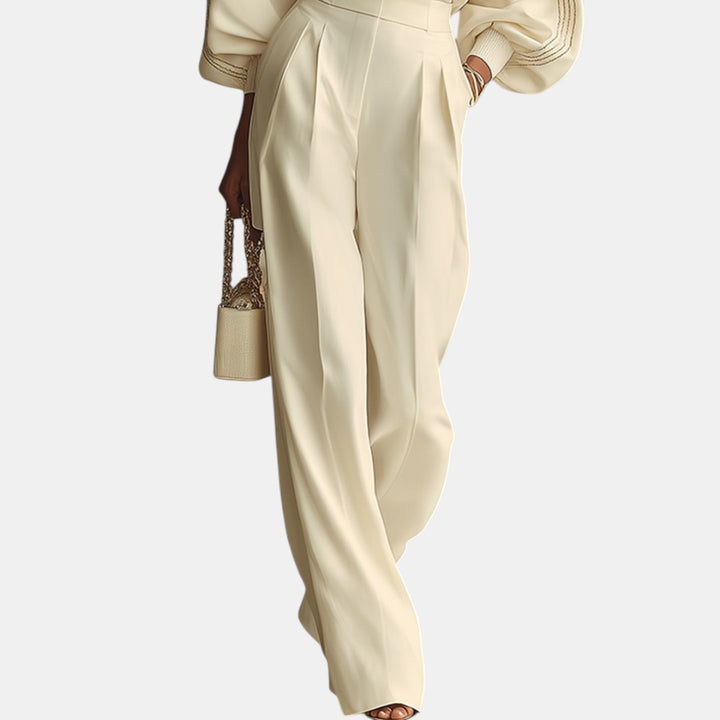 Selena | Conjunto Rayado con Pantalón Ancho
