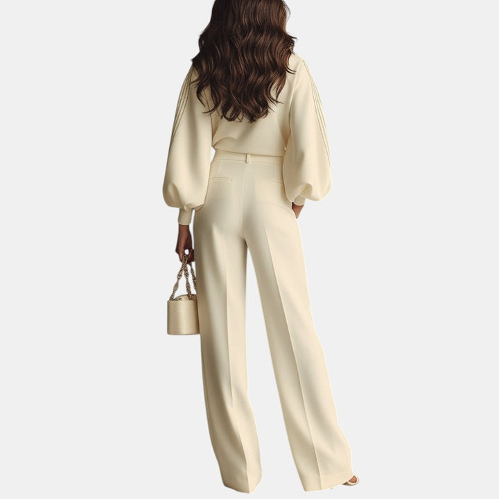 Selena | Conjunto Rayado con Pantalón Ancho