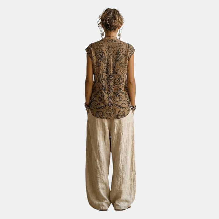 Luciana | Conjunto Tres Piezas Premium de Algodón y Lino