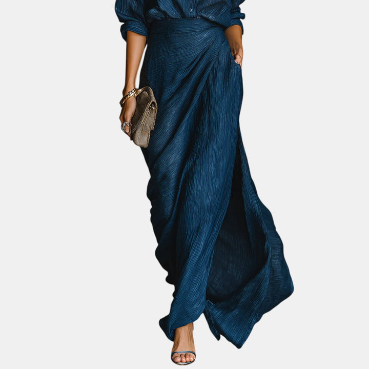 Daniela | Conjunto Maxi Azul Marino Elegante