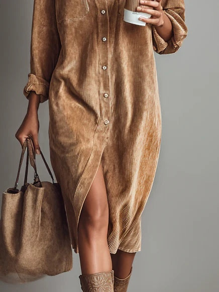 Paulina | Vestido Midi Camisero con Botones
