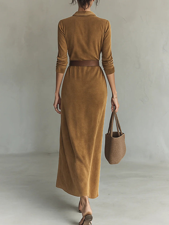 Jacinta | Vestido Maxi de Ante